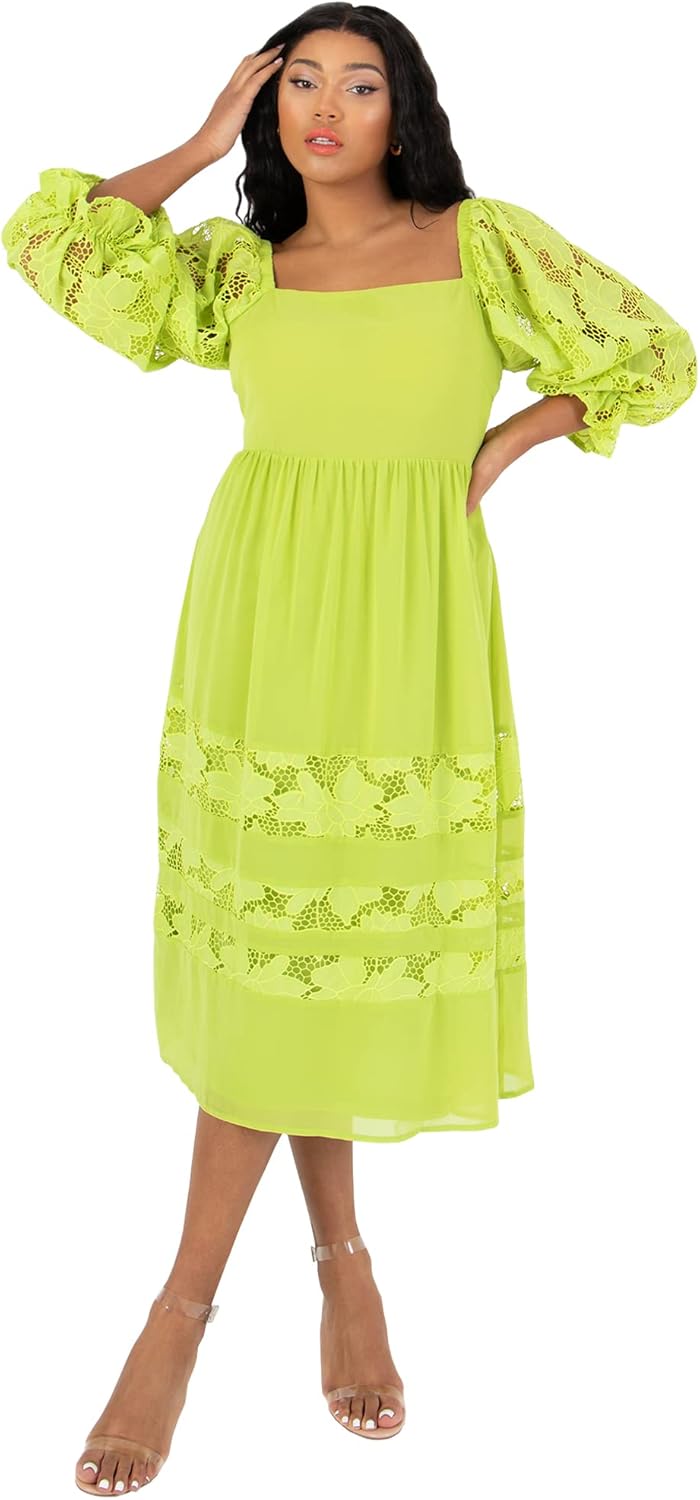 Lovedrobe Damen Casual Dress 42 Lime Green, 42 Lime Green