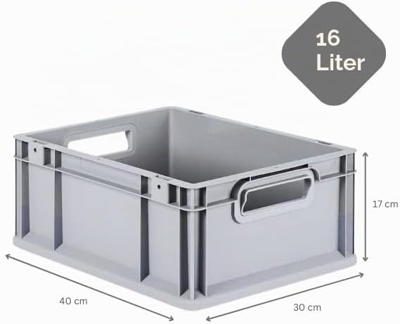 PROREGAL SuperSparSet 10x Eurobox NextGen Grip | HxBxT 17x30x40cm | Griffe offen | Glatter Boden | G