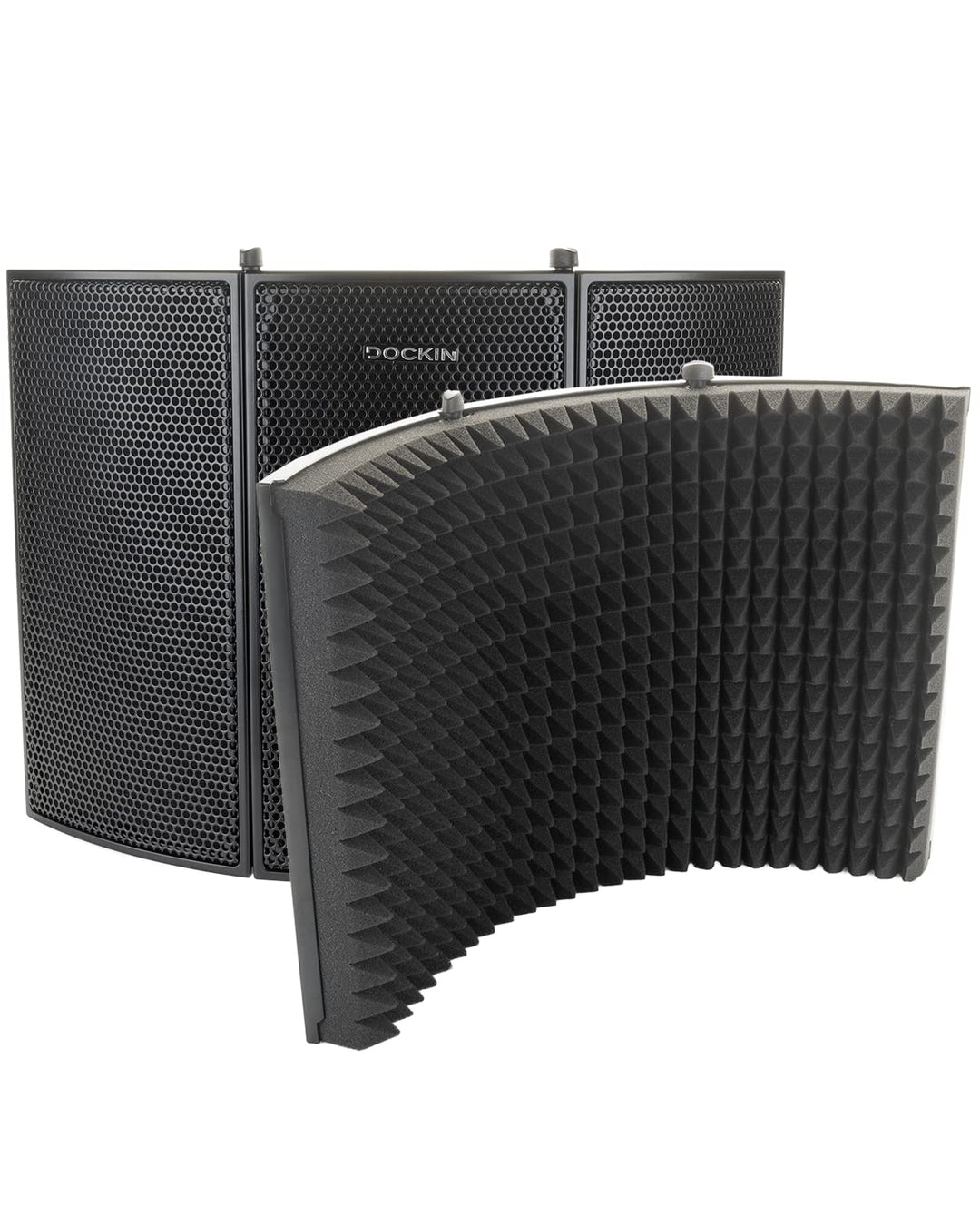 DOCKIN® 𝗣𝗥𝗘𝗠𝗜𝗨𝗠 Mikrofon Pop Filter Isolation-Schallschutz mit hochdichtem Akustikschaumstoff, 3 Sei