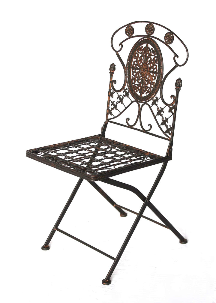 DanDiBo Gartenstuhl Metall Avis 1840 Metallstuhl Bistrostuhl Stuhl Garten Vintage Eisen Nostalgie Ei