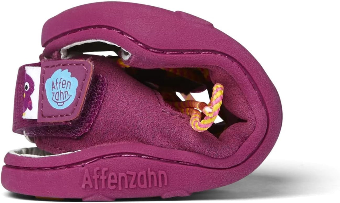 Affenzahn Sandale Vegan Free schnürbar mit Klettverschluss und Zehenkappe Grösse 21-32 30 EU Vogel L