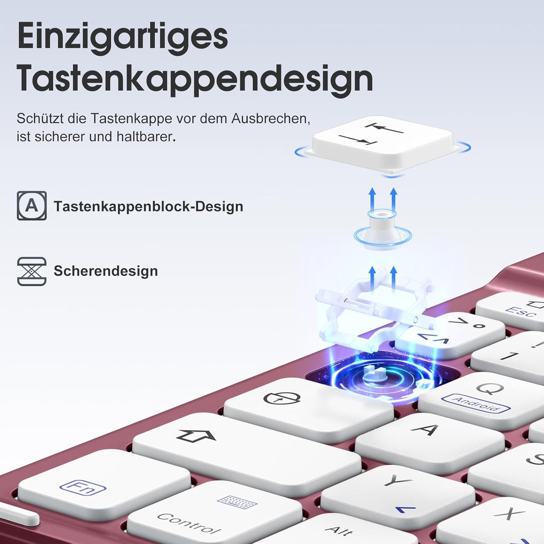 Vobafe Hülle mit Tastatur für iPad A16 11/10 Generation (2025/2022, 10,9/11 Zoll), Magnetisch Abnehm