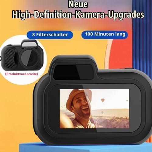 Mikro-Digitalkamera, 1080P, 2 MP, Kleine Videokamera mit 0,96-Zoll-Farbbildschirm, 100 Minuten Akkul