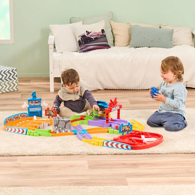 VTech Baby Tut Tut Baby Flitzer - RC Autorennbahn – Interaktives Spielset mit Rennwagen, Musik, span