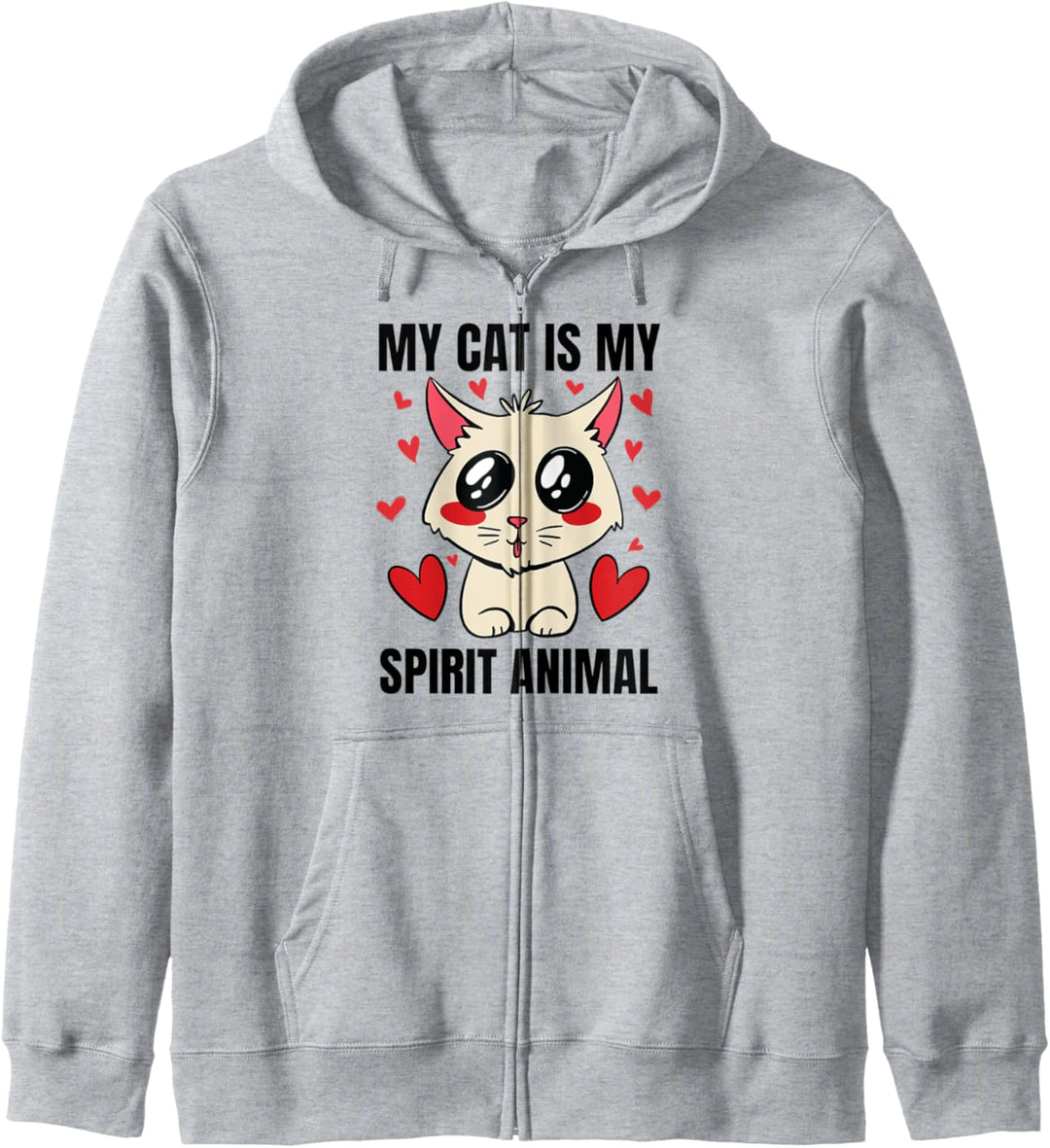 Cat Is My Spirit Tier, niedlich, verrückte Katze Kapuzenjacke