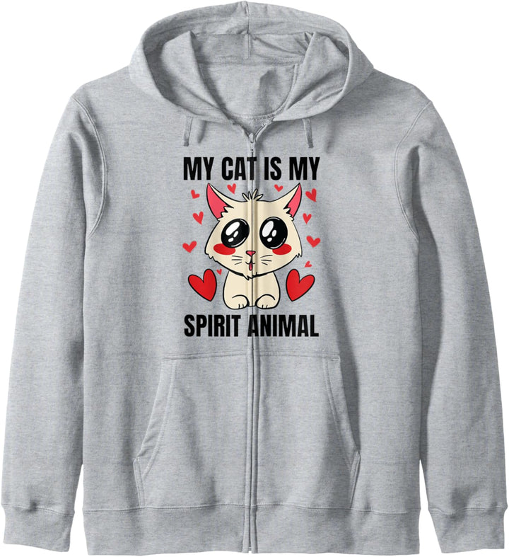 Cat Is My Spirit Tier, niedlich, verrückte Katze Kapuzenjacke