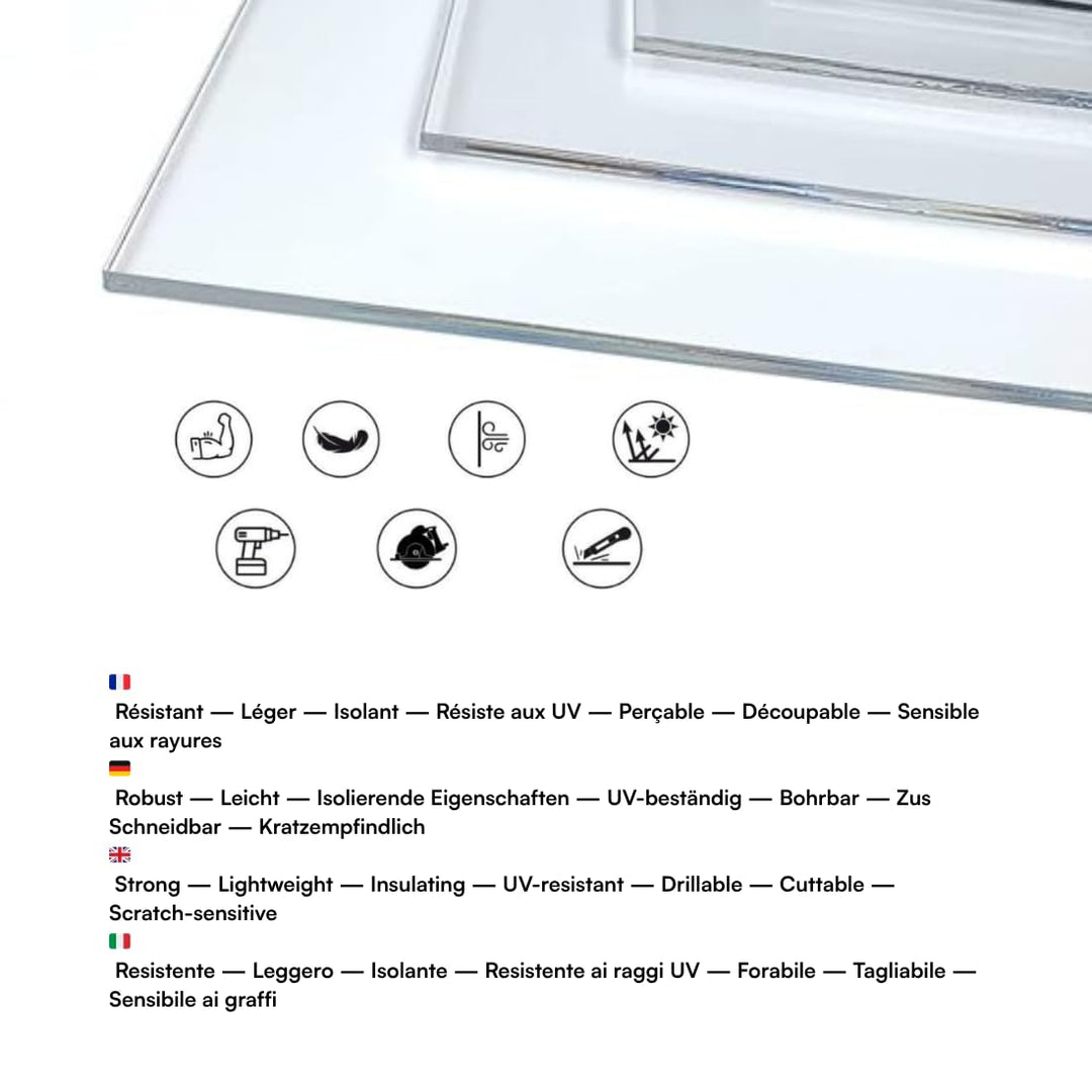 Signalétique.biz France - Plexiglas, Farbe 3 mm, Acrylglas, Rot, Plexi blau, Plexi grau, Kunstglas,