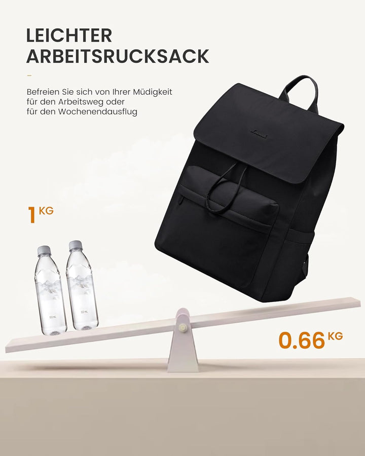 LOVEVOOK Rucksack Damen, Leichter Schulrucksack Teenager mit Laptopfach, 17.3 Zoll School Backpack W