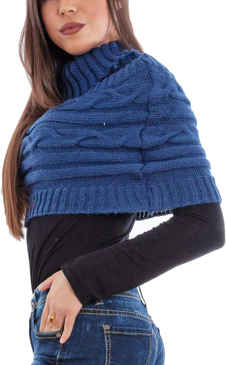 Toocool - Damen-Schulterbezug mit Kragen, Schal, Bolero Tricot, Rollkragen, Poncho LO-AS0430 Einheit