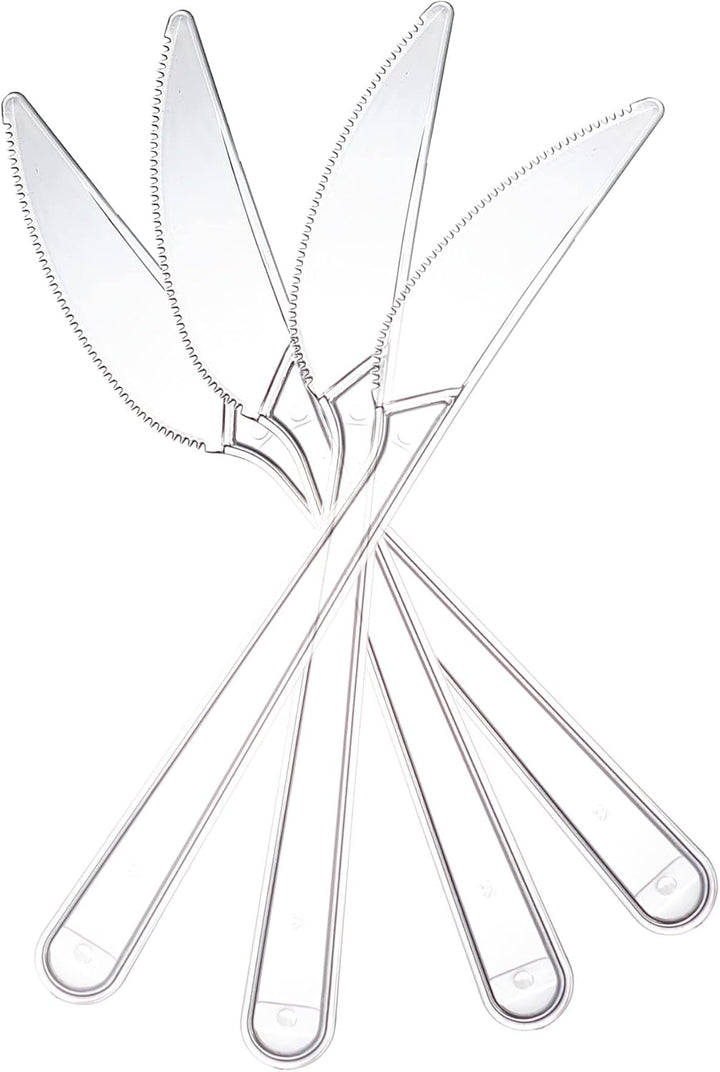 Plastikmesser Plastikbesteck | Mehrweg & Robust Party Besteck | Plastik Messer Wiederverwendbar Mess