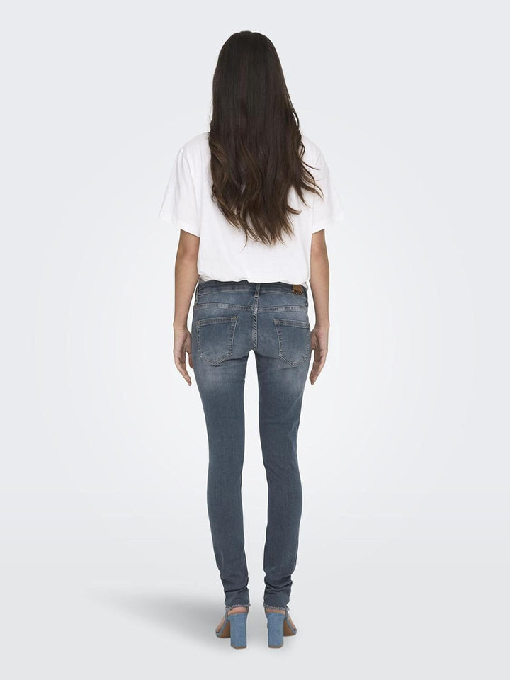 ONLY Damen Olmblush Mid Sk ANK Raw DNM Jeanshose XS / 32L Medium Blue Denim, XS / 32L Medium Blue De