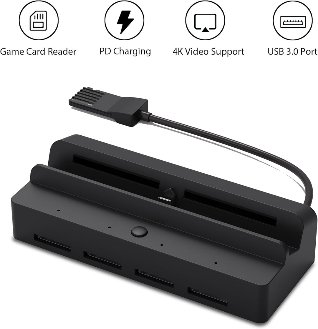 Game Card Reader für Switch/Switch OLED TV Ladestation DOBEWINGDELOU Zubehör Game Card Holder Quick