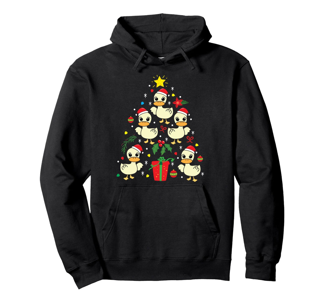 Duck Ente Weihnachten Lustiger Baum Geschenk Pullover Hoodie