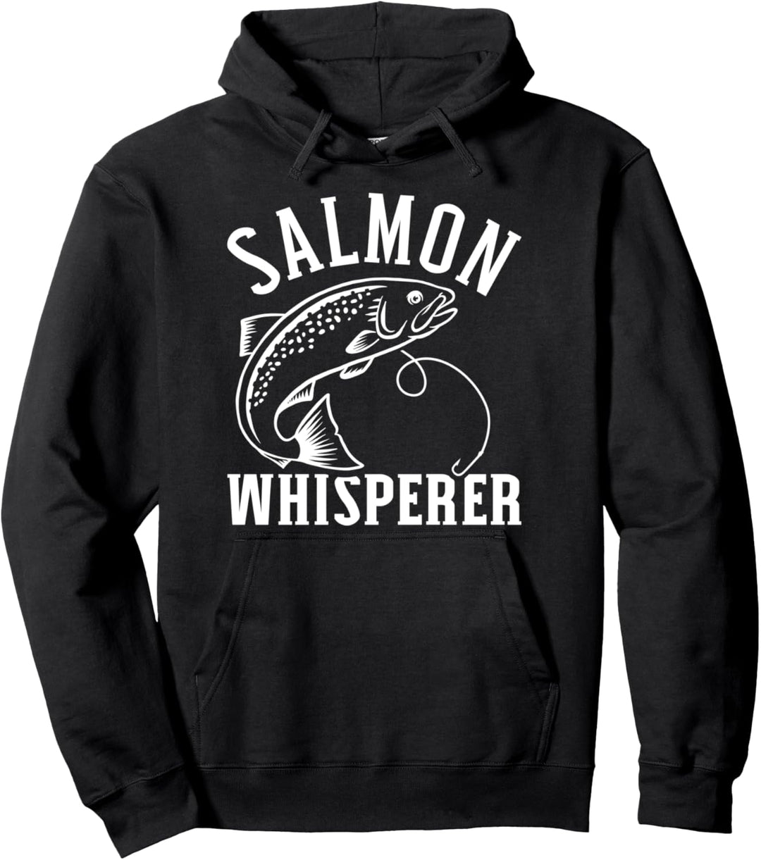 Lachs Angeln Salmon Whisperer Pullover Hoodie