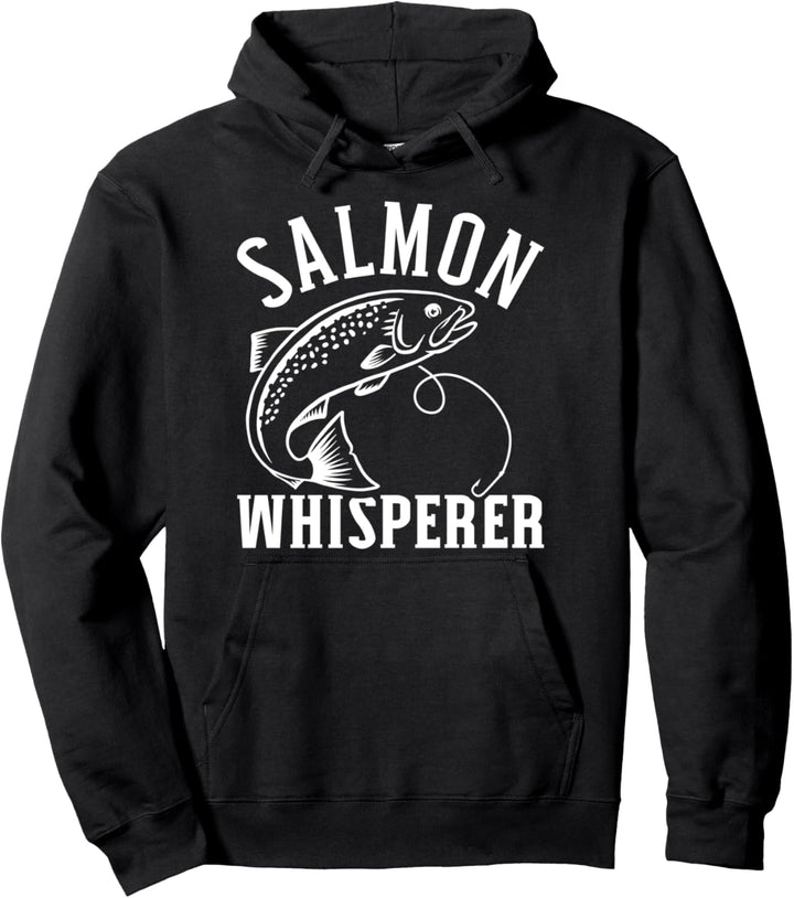 Lachs Angeln Salmon Whisperer Pullover Hoodie