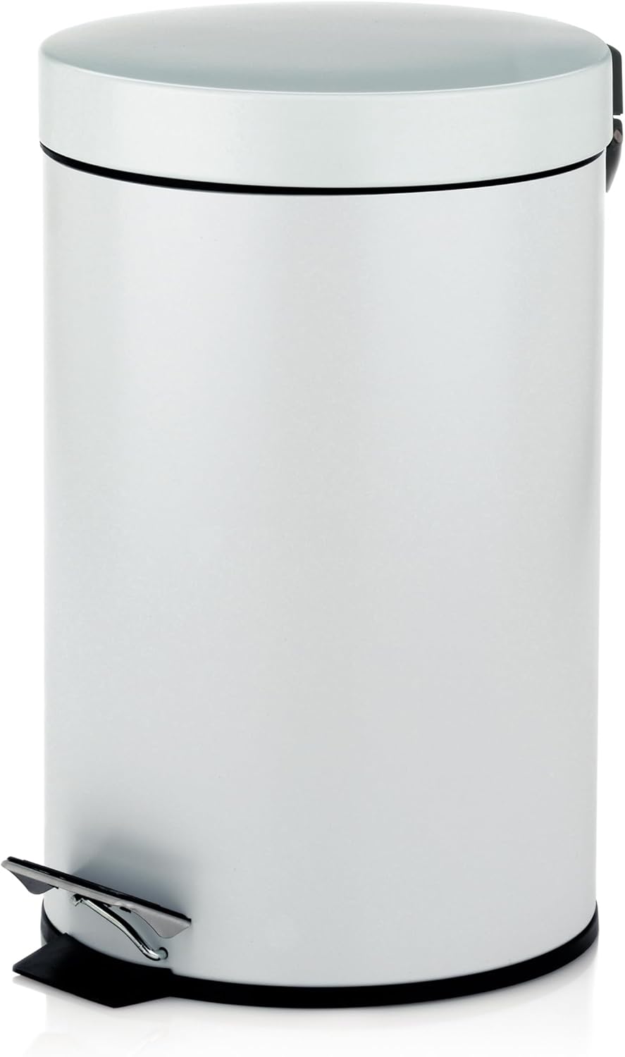 kela Kosmetikeimer weiss 3l, Metall Tretmülleimer Badezimmer, Badmülleimer mit Inneneimer und Trageh