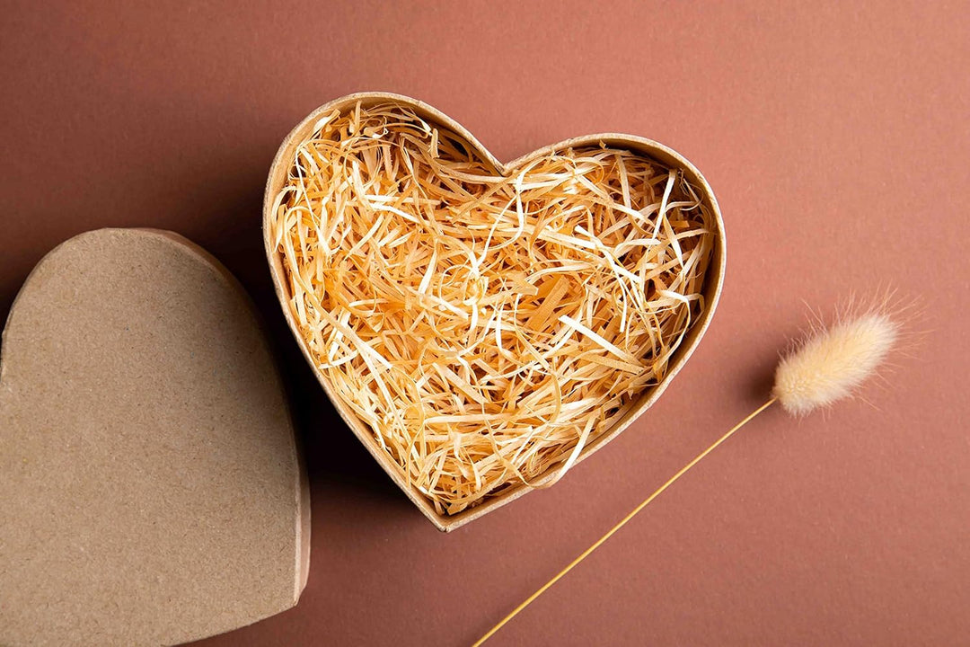 naturling Holzwolle Füllmaterial - Bio Verpackungsmaterial für Deko Geschenk Karton Pakete - unbehan