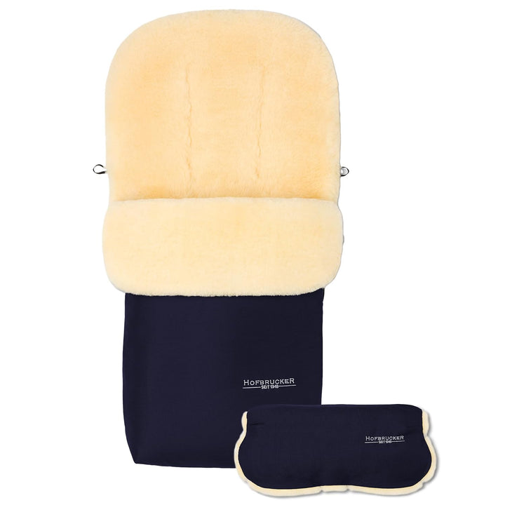 Hofbrucker Winter Lammfell Fusssack Putzi – Set mit Handwärmer – wind & wasserabweisend für Kinderwa