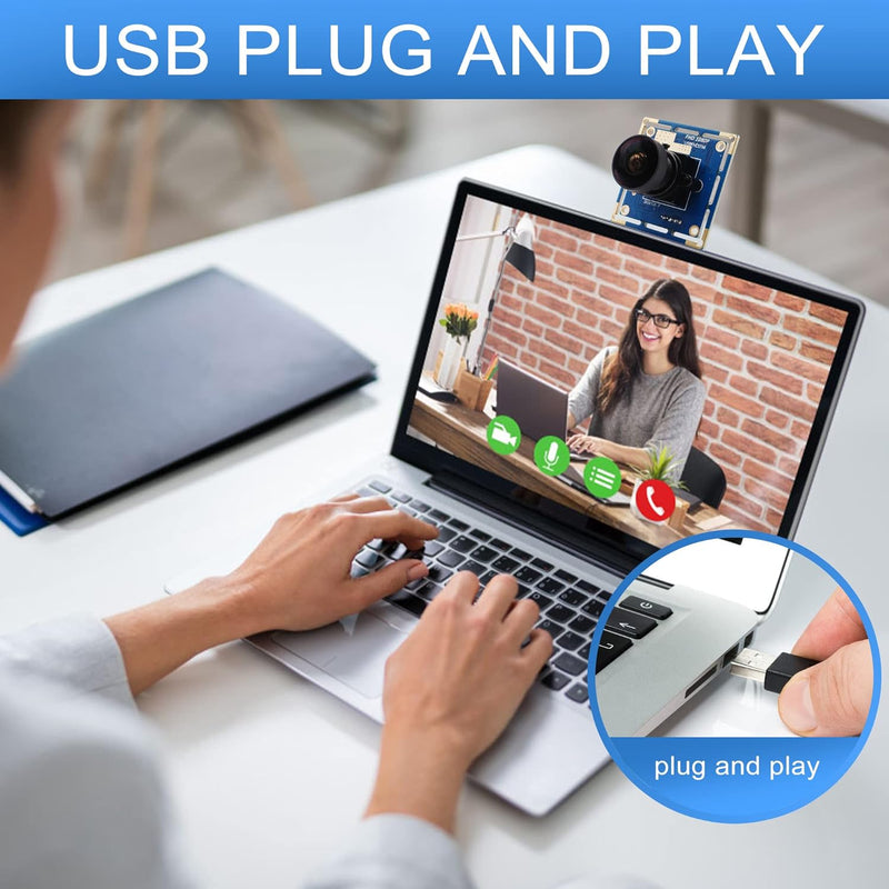 ELP USB Kamera Modul Weitwinkel 170 Grad Fischaugenobjektiv USB Kamera 2MP 1080P Webcam Hohe Bildrat