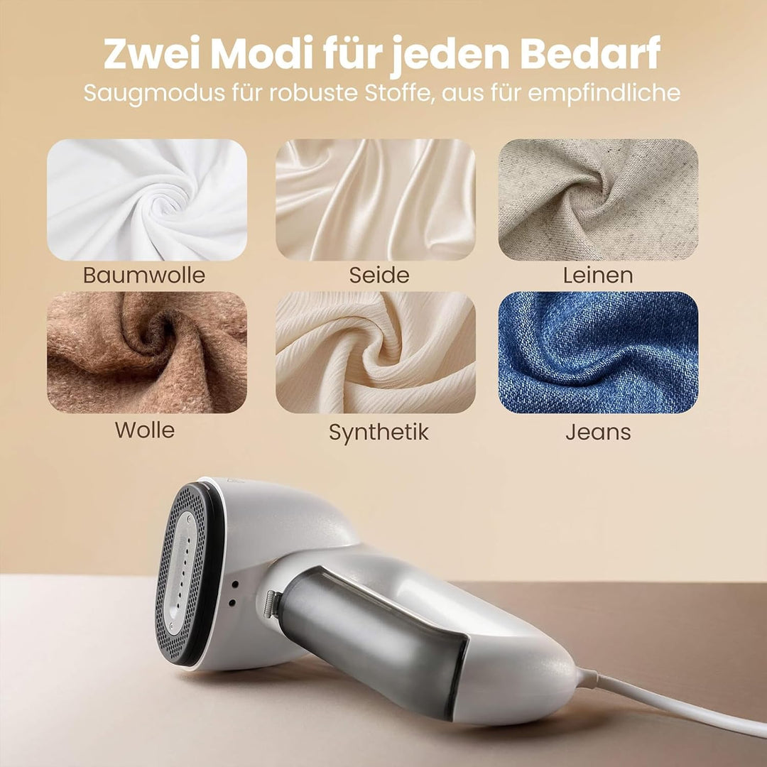 Neakasa Magic 1 Steamer Dampfglätter mit Saugfunktion, tragbarer Reisedampfglätter, 2300 Pa Saugleis