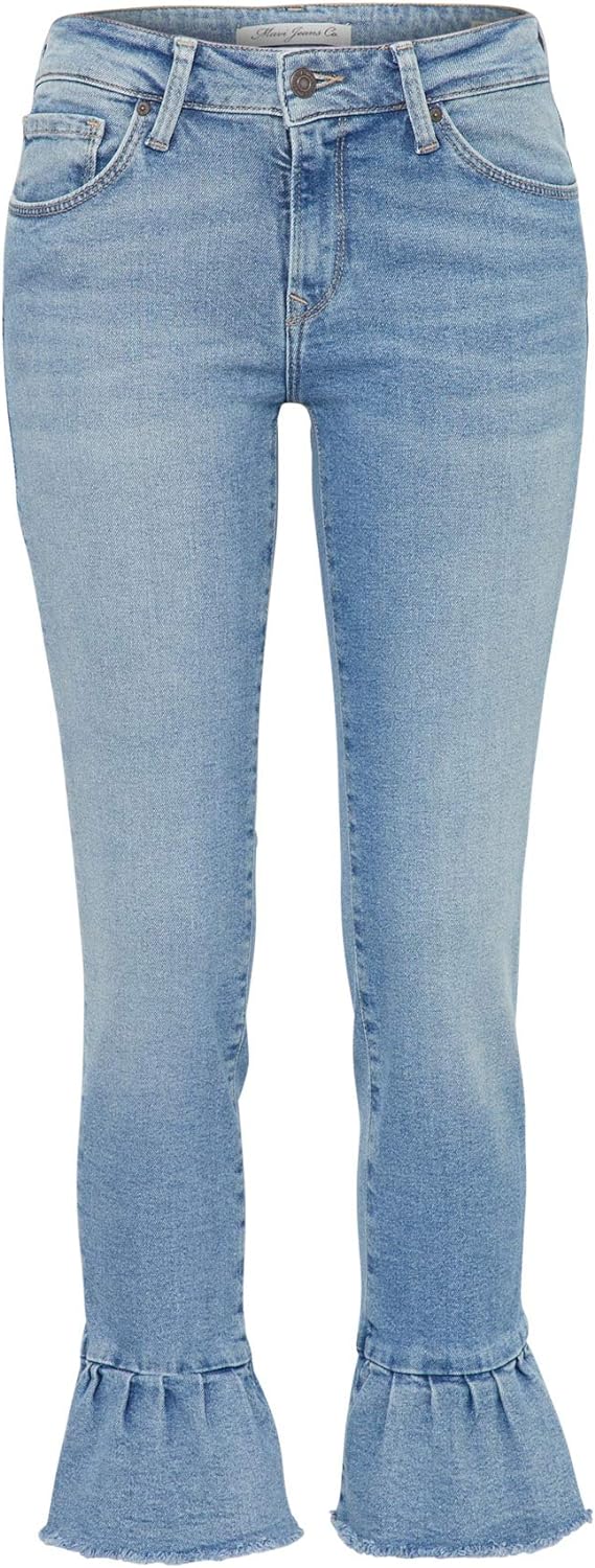 Mavi Damen Adriana Ankle Skinny Jeans, Blau (Mid Frill Denim 24886), W27