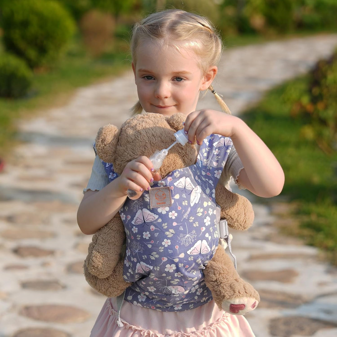 GAGAKU Puppentrage Babytrage Puppe Zubehör ab 3 Jahre, Kinder 1Puppentrage Kleinkind Puppen Trage Ba