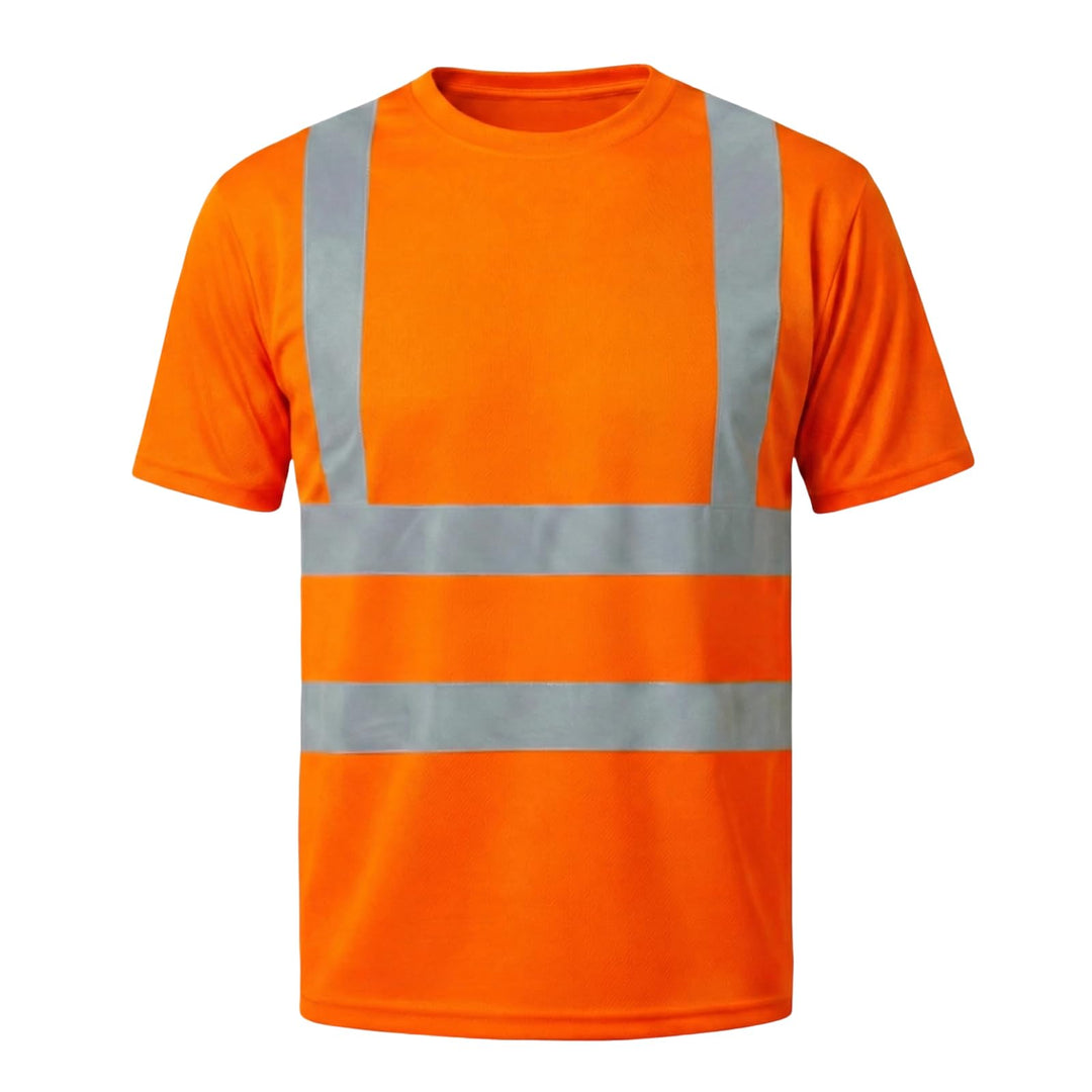 HYCOPROT Warnschutz T-Shirt Warnweste Reflektierend Warnweste Atmungsaktiv Leicht Kurzarmshirt Kurza
