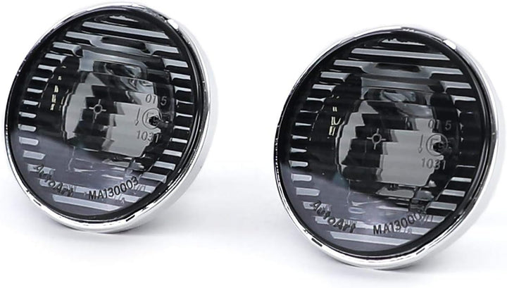 Carparts-Online Klarglas Seitenblinker Schwarz Smoke mit Chromrand für Mazda MX5 NA NB 89-05