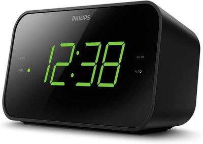 Philips Audio TAR3306 Wecker mit Radio und grossem Display, Doppelalarm, Sleep Timer & Schlummerfunk