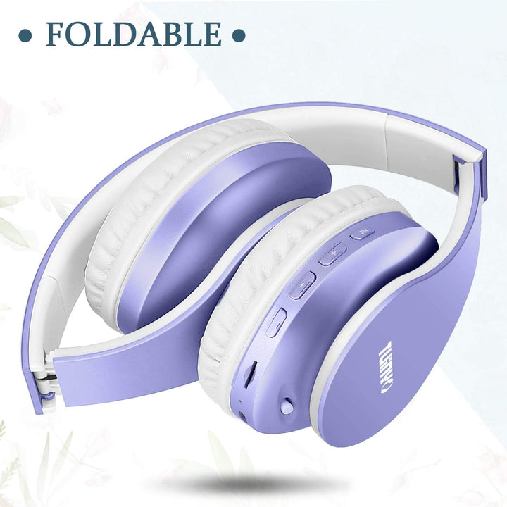 TUINYO Bluetooth-Kopfhörer Over Ear, kabellose Kopfhörer mit Mikrofon, HiFi Stereo, faltbares & leic