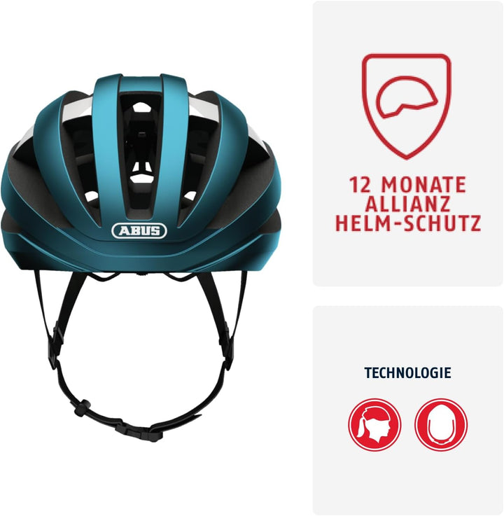 ABUS Rennradhelm Viantor - Sportlicher Fahrradhelm für Einsteiger - für Damen und Herren M (52-58 cm