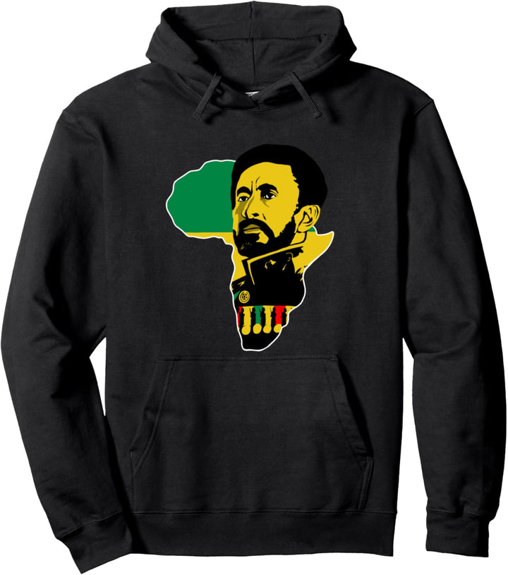 Emperor Haile Selassie Ethiopian Emperor Selassie Rasta Pullover Hoodie