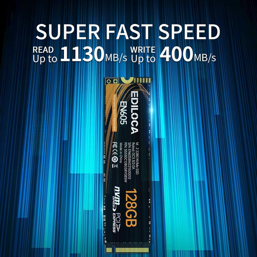 Ediloca M.2 SSD NVMe PCIe Solid State Drives Interne SSD (2150MB/s, 128GB) 128GB 2150MB/s, 128GB 215
