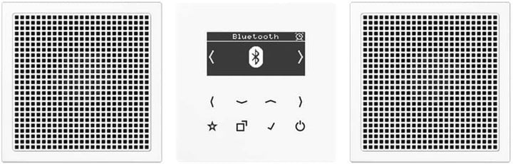 Jung Smart Radio DAB+ DABLS2BTWW Bluetooth-Set Stereo Radio 4011377172722 Weiss mit 2 Lautsprechern,