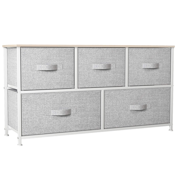 YITAHOME kommode mit Schubladen, Schrank mit 5 Schubladen aus Stoff, Aufbewahrungskommode Modernen S