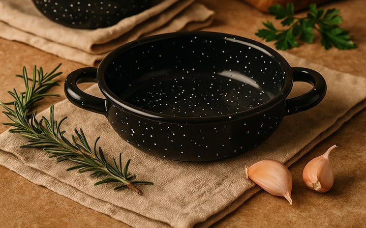 Menax - Paella Pfanne Mini - Stahl Antihaftbeschichtet - Schwarz - Set 6-16 Zentimeter 16 cm, 16 cm