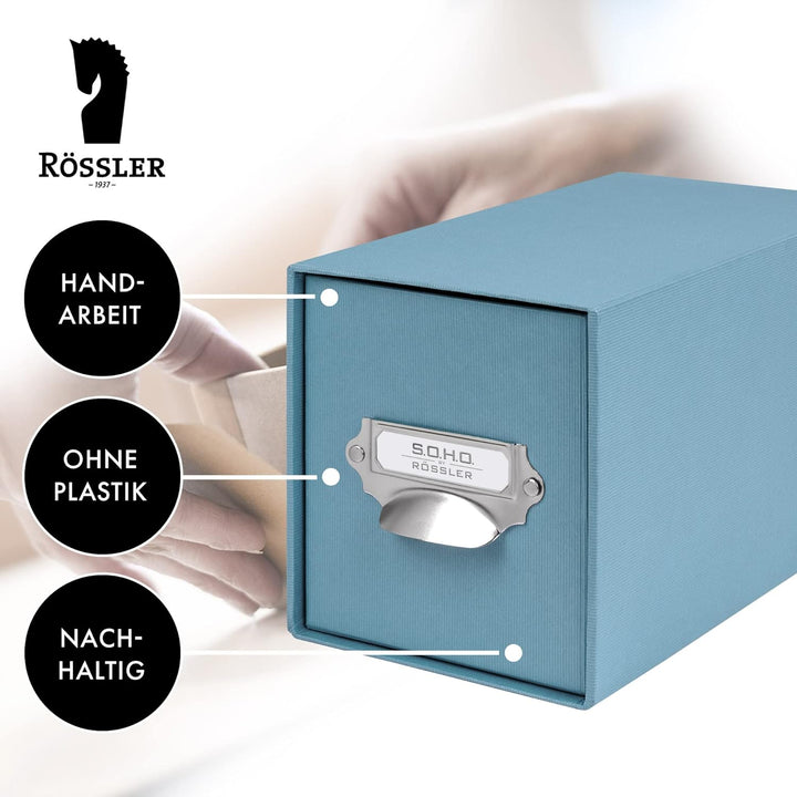 Rössler SOHO CD-Schubladenbox | Schubladen-Aufbewahrungsbox | Organizer mit Schublade | Storage Box