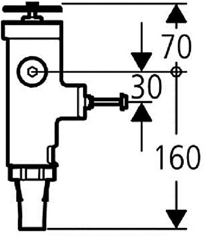 GROHE Drückspüler für WC (DN20, Wandeinbau, ohne Vorabsperrung), 43996000 Single, Single