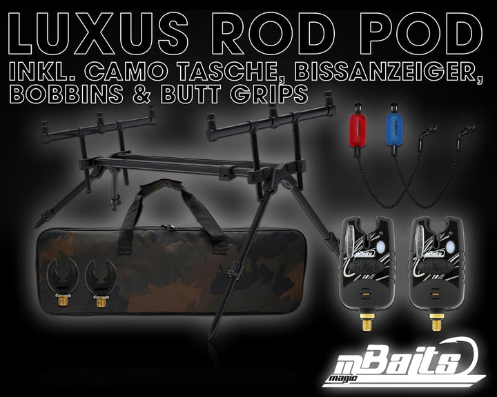 Angel-Berger Magic Baits Luxus Rod Pod Verschiedene Modelle mit Tasche Luxus Rod Pod mit Zubehör, Lu