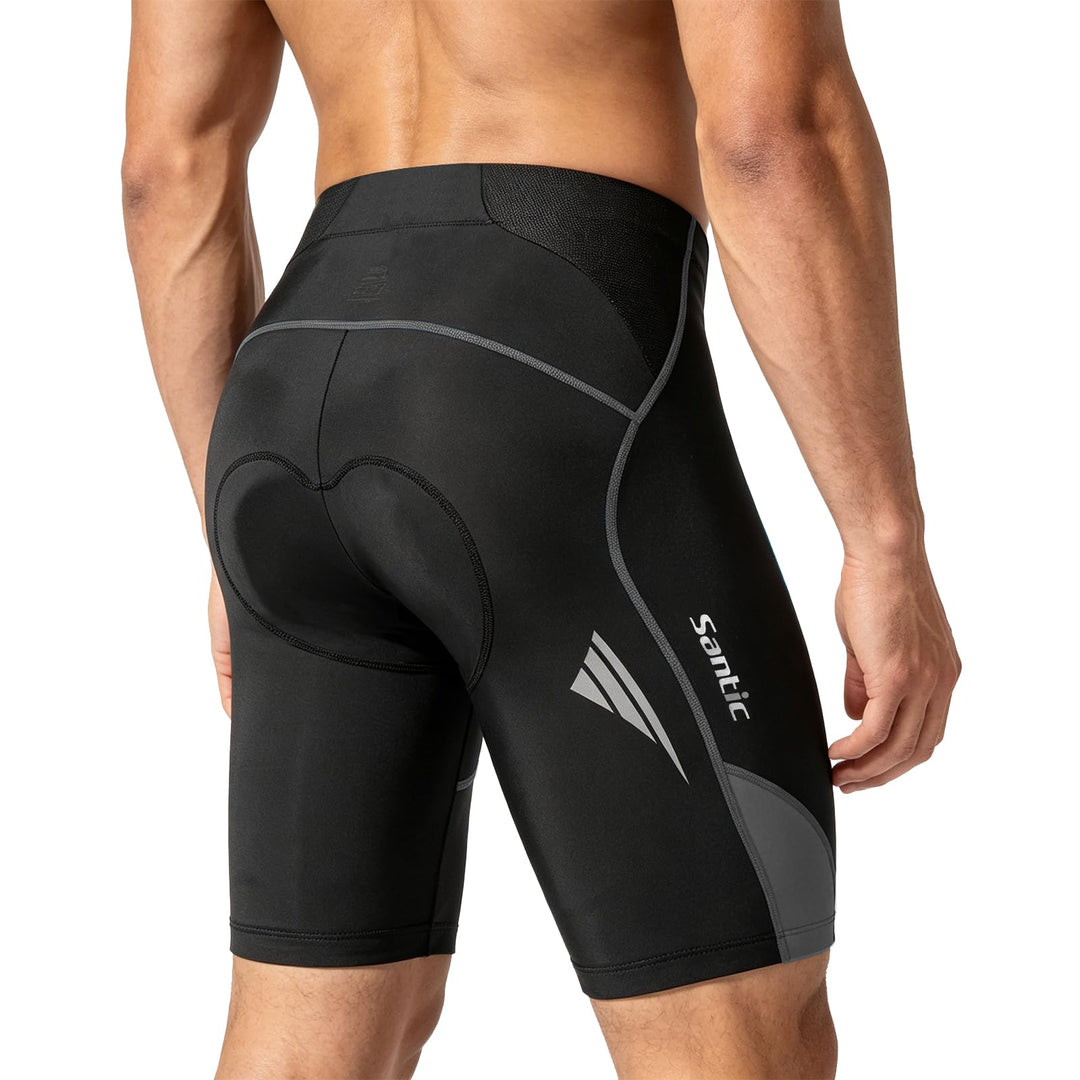 Santic Radlerhose Herren Kurz mit Sitzpolster Radhose Herren Kurz Fahrradhose Herren Gepolstert Rads