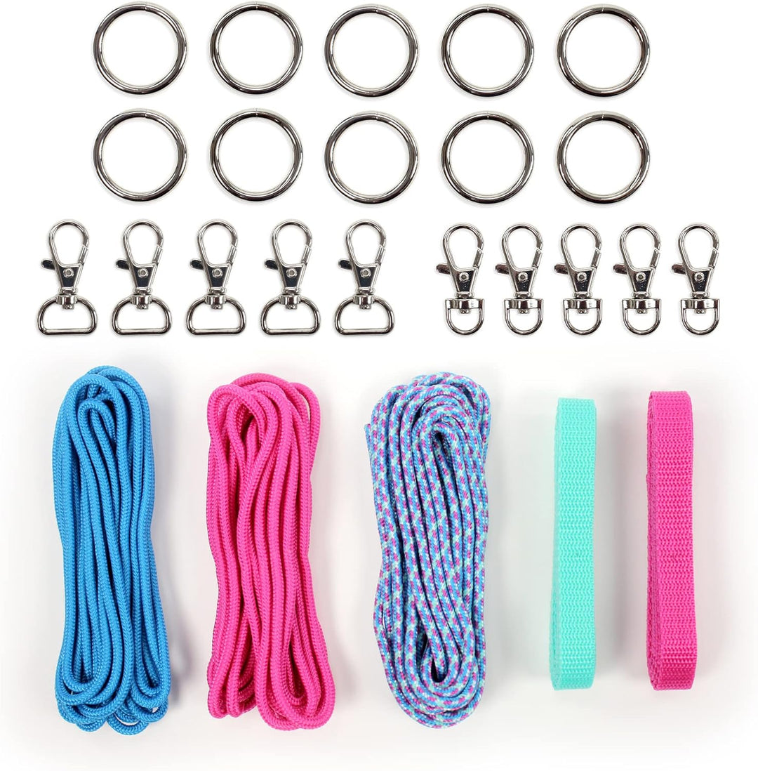 Hobby Horse Halfter Materialset aqua/pink (Anleitung separat erhältlich)