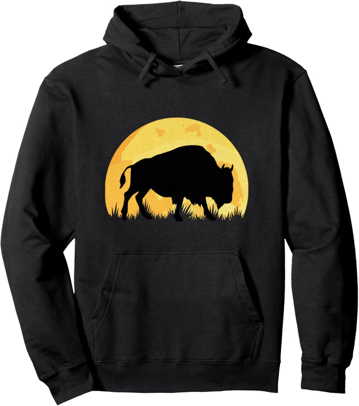 Büffel Wildlife Tier Jungen Pullover Hoodie