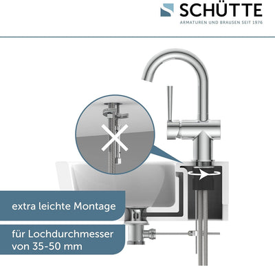 SCHÜTTE 79010 CORNWALL Waschtisch-Armatur, Chrom, Chrom