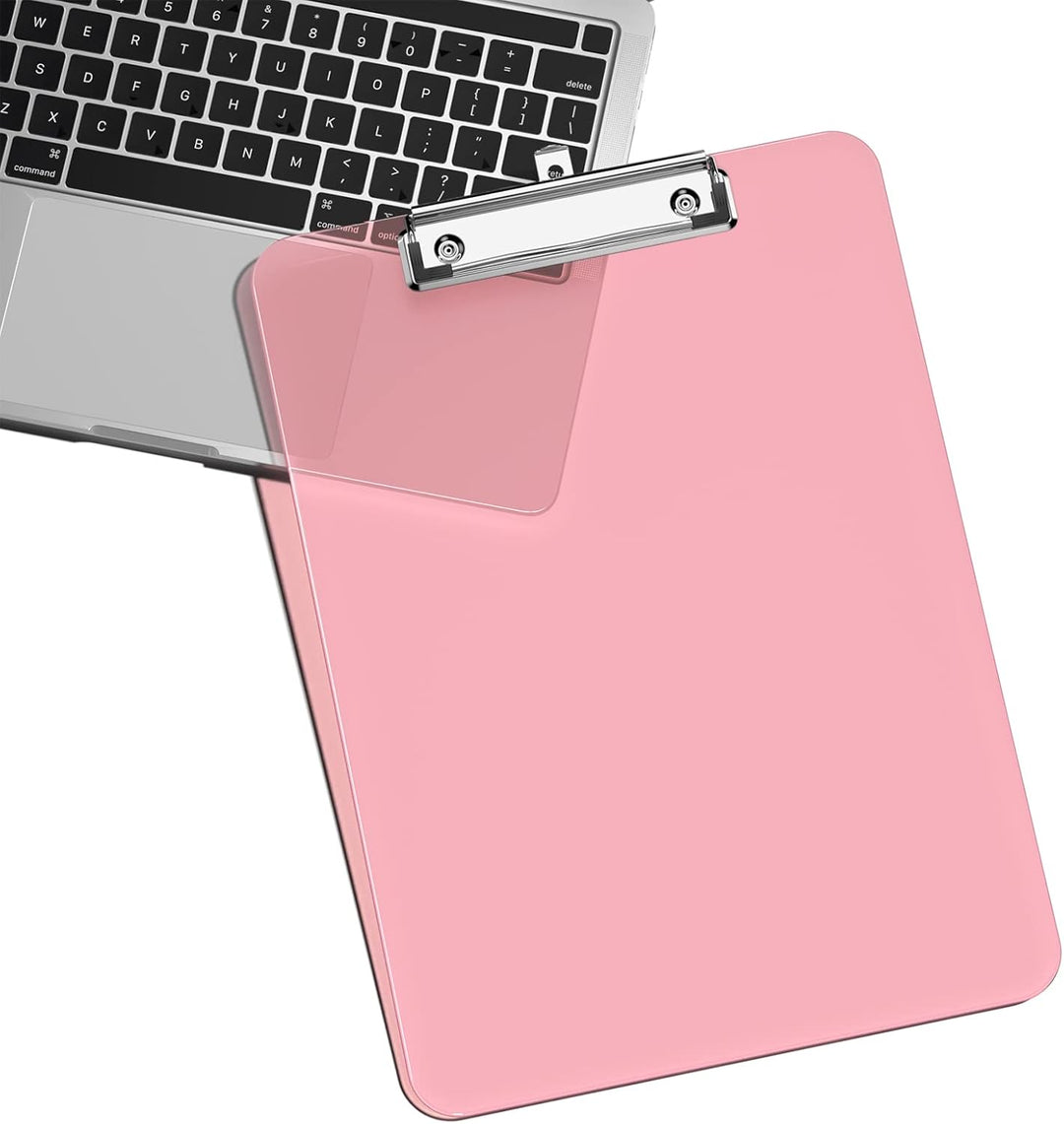 Kunststoff-Klemmbrett 6er-Set, Standard A4 Letter Size Klemmbretter für Studenten, Büro und Frauen,
