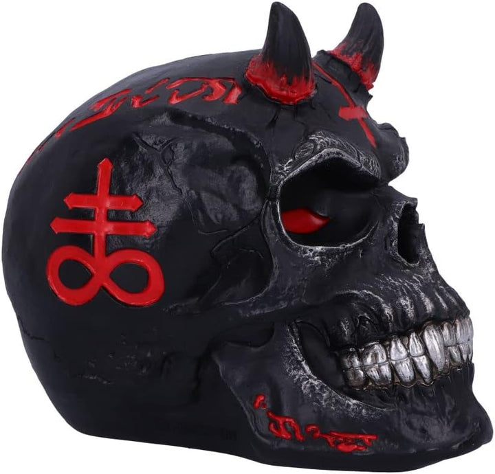 Nemesis Now James Ryman infernaler Totenkopf, Schwarz, 20 cm