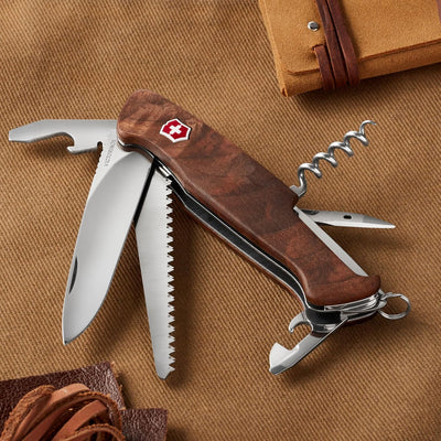 Victorinox Schweizer Taschenmesser gross, Ranger 55, Swiss Army Knife, Multitool, 10 Funktionen, Fes