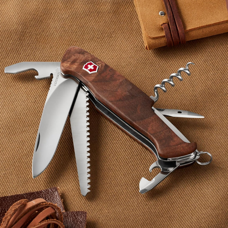Victorinox Schweizer Taschenmesser gross, Ranger 55, Swiss Army Knife, Multitool, 10 Funktionen, Fes