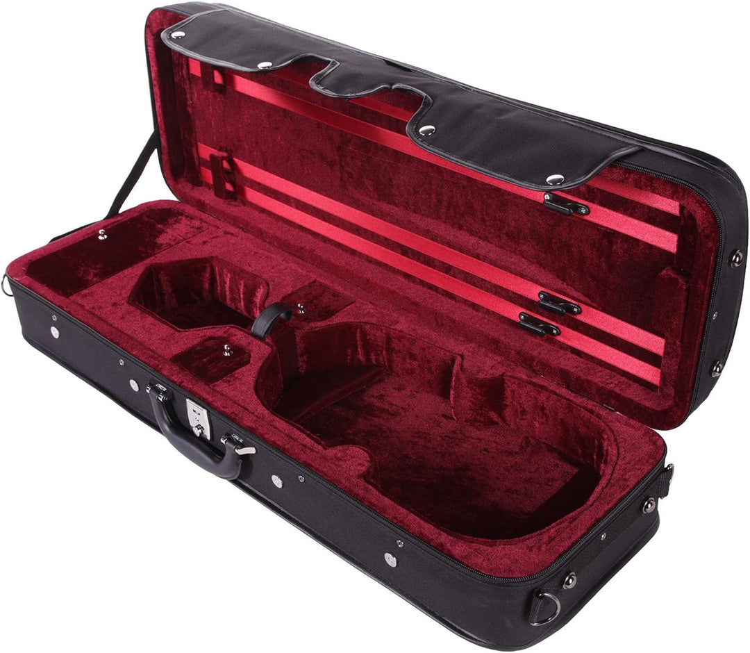 PACATO Livorno Violinetui 4/4 schwarz/rot
