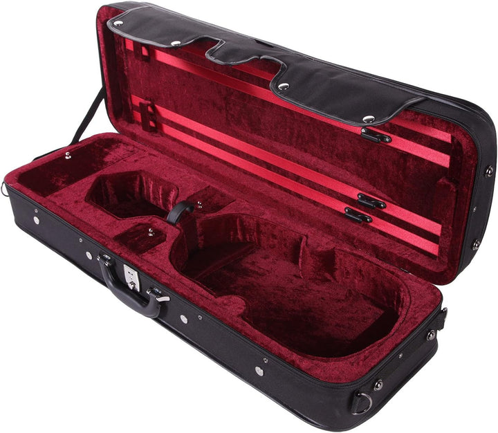 PACATO Livorno Violinetui 4/4 schwarz/rot