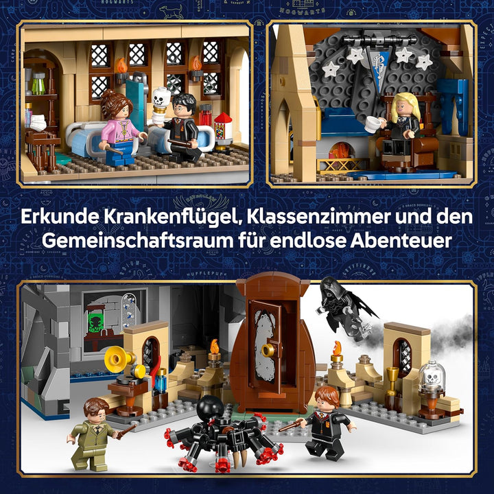 LEGO Harry Potter Schloss Hogwarts: Krankenflügel - DIY Set mit 7 Minifiguren - Modellbau mit Hermin